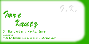 imre kautz business card